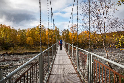 Randonnée au lac Abiskojaure dans le parc d'Abisko